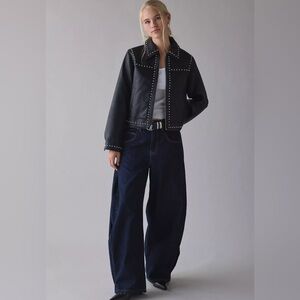 Levi’s Faux Leather Studded Jacket Black/Silver Size S NWT